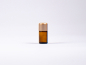 Preview: Braunglasflasche 5ml, mit Tropfmontur Gold